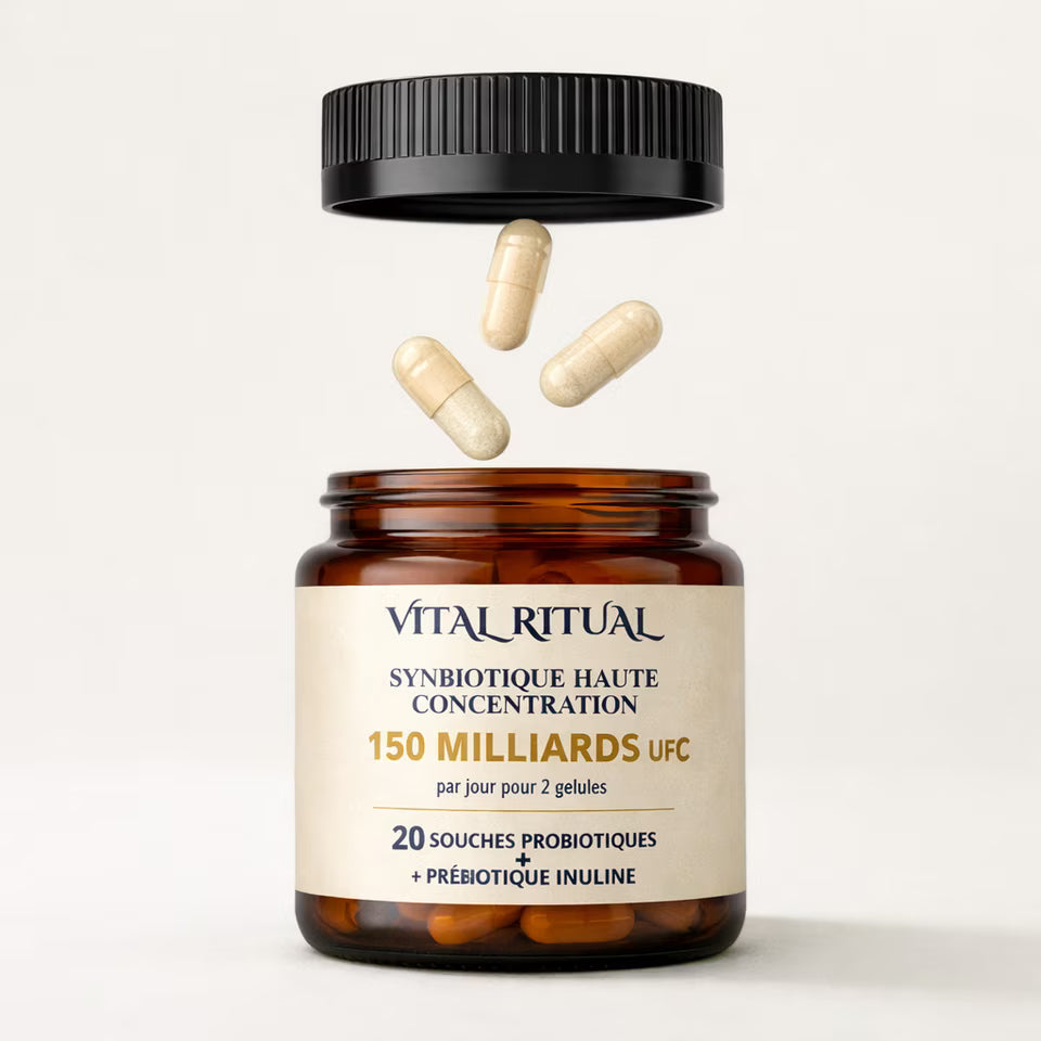Synbiotic 150™ — Haute Concentration  —  Vital Ritual - Probiotiques 150 milliards UFC, 20 souches, 60 gélules