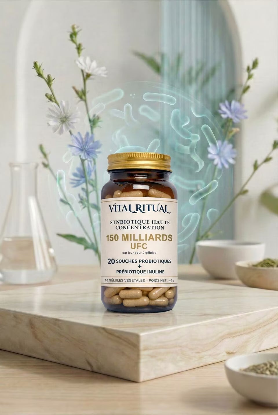 Synbiotic 150™ — Haute Concentration  —  Vital Ritual - Probiotiques 150 milliards UFC